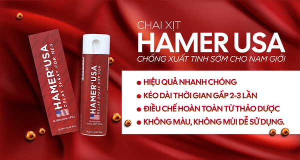 Chai Xịt HAMER USA Delay Spray For Men, Chống Xuất Tinh Sớm