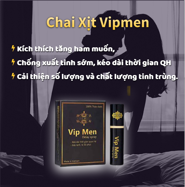 Chai Xịt Vipmen Chống Xuất Tinh Sớm Chính Hãng (Lọ 15ml)